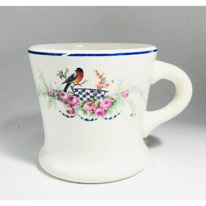 Homer Laughlin Boston Shape Mug Bluebird Pattern Heavy China Antique Vintage USA